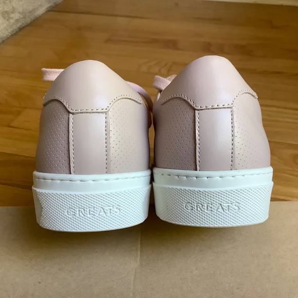 GREATS The Royale Perforated Leather Sneaker Blush SZ 9.5 - Picture 8 of 16